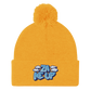 ZaMeUp! Embroidered Pom-Pom Beanie