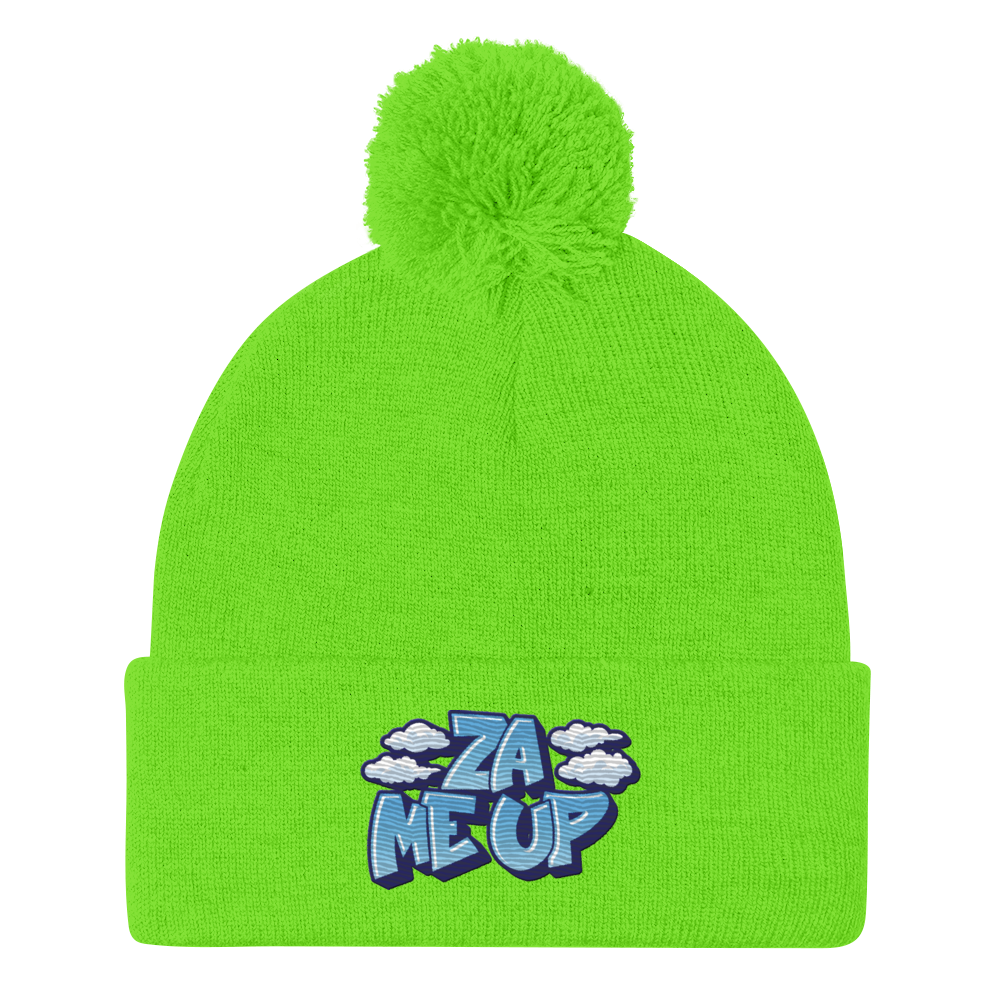 ZaMeUp! Embroidered Pom-Pom Beanie