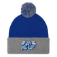 ZaMeUp! Embroidered Pom-Pom Beanie