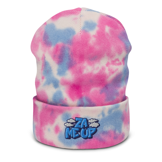 ZaMeUp!  Embroidered Cuffed Tie-dye beanie